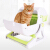 智匯猫砂盆半閉塞猫トイレ猫用品半自動猫トイレ猫便器緑色