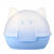 いたずらっ子の猫の砂の钵は、べて闭じて猫の头の形をしたぺットライトの猫のトイレの青い平均サイズです。