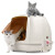 アリス猫砂盆猫の耳は全部閉じています。猫のトイレの耳は51*38*42です。