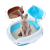 猫砂盆半閉塞型猫トーレベトナイト猫用品猫便器サービスコーヒカラー(Lサズ54×46 cm）