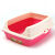クレーニンググ（Drymax）半閉塞型通用型猫砂鉢Lサズ猫トゥレ猫用品ピンク-ベクターシープ