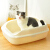 ペカイ（TOM CAT）猫砂盆通用型猫トゥレ半閉式全閉塞猫便器猫トゥレ開放Mサズ単層白