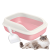 【＋9元豆腐砂送り】スッパーアイツの洗顔器Lサズを送る猫用トイレの猫用品は半閉錠錠しています。猫砂の钵が飞び散るのを防ぐためです。全閉塞のたらで、Lサズの単一層のピンク色を開放してください。