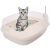 猫の砂のたらの猫のトレーレのビカはLサイの半闭锁式の2阶建ての猫の便器のメナーカの直接贩売する肥えた猫の多い猫の上でトレの乳白色XL 46 x 62 x 23 cmを超えます。