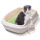 開け放し型猫砂鉢（白）トランペット