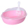 ピンク透明の猫砂鉢のトランペット