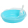 青い透明の猫砂鉢のトランペット