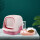 ピンクの猫の砂の鉢+猫の顔は水の碗（新米必須）を継続します。